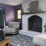 80's house fireplace
