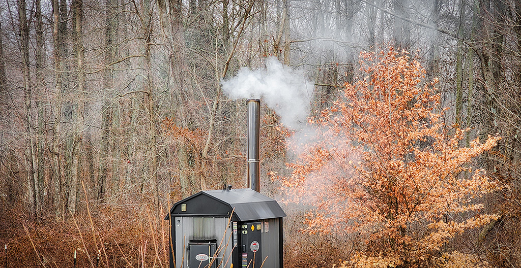 outside wood boiler heat