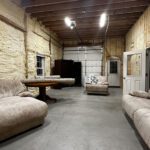 the wall-less room is waiting patiently for the contractor to arrive