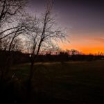 winter sunset in rural Indiana