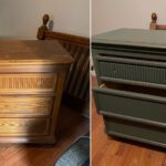painted night stand before and after