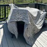bedding drying outside